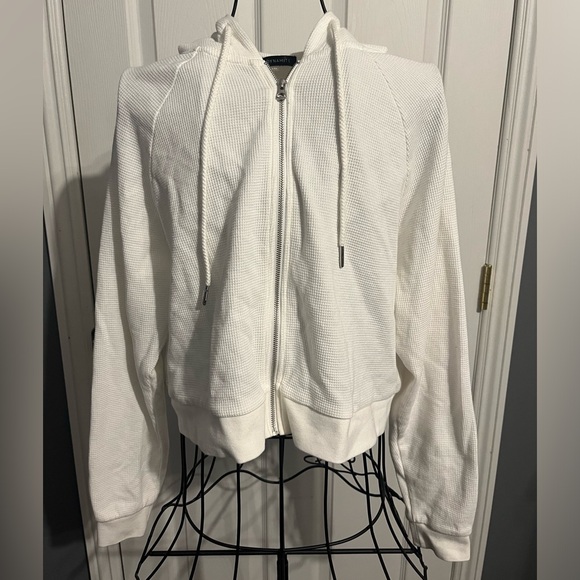 Dynamite: Zip-up hoodie. Colour: White. Size: Small. - Picture 1 of 2
